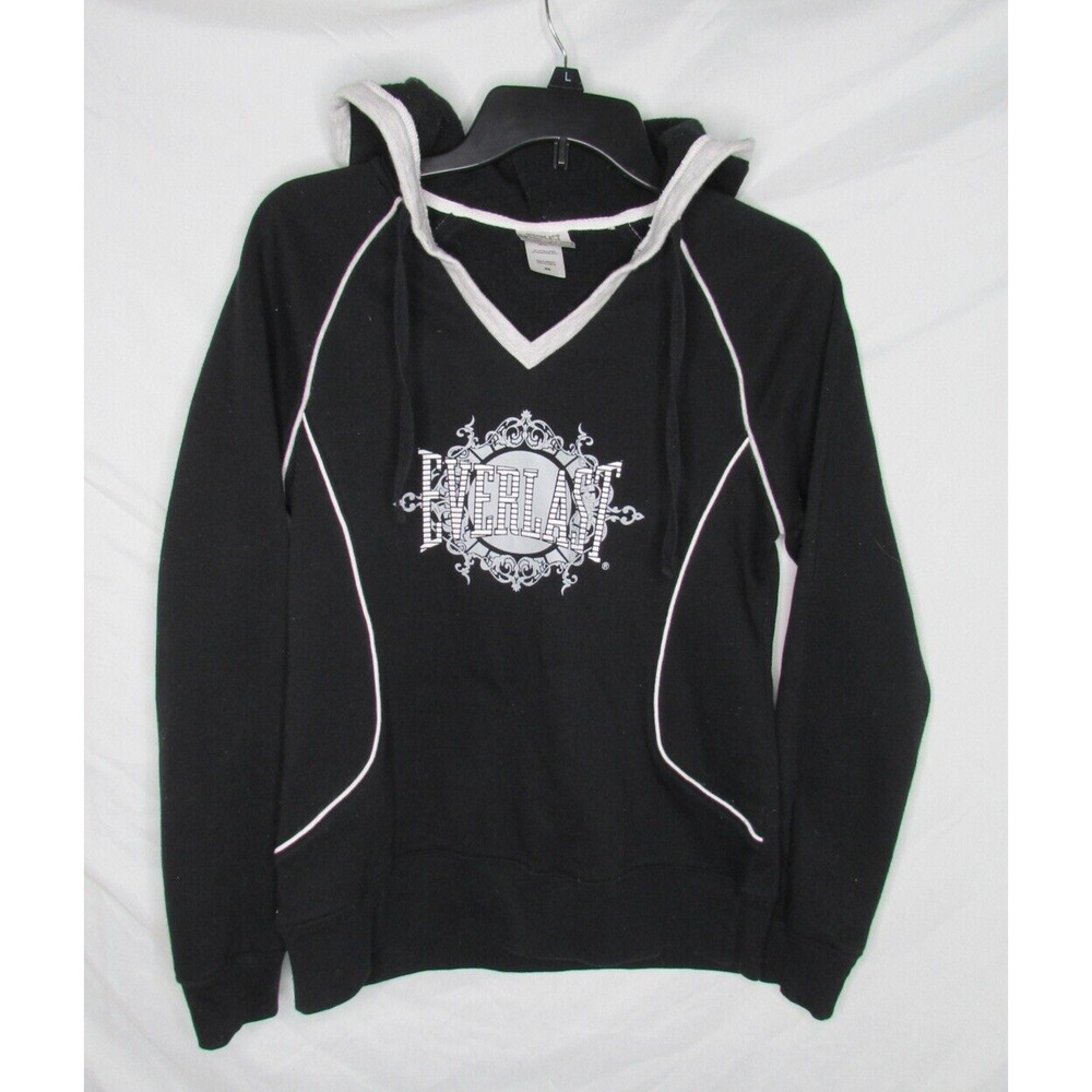 Everlast Sport Hoodie Pullover Size Medium Athletic Stretch Black Pullover